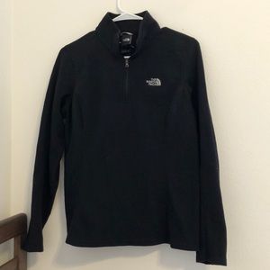 North Face quarter zip black pullover